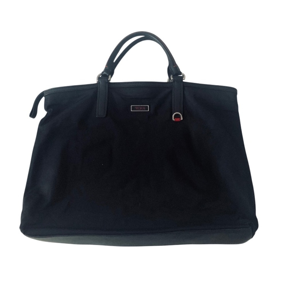 Tumi Classic Black Nylon Leather Top Handle Laptop Bag Business Office